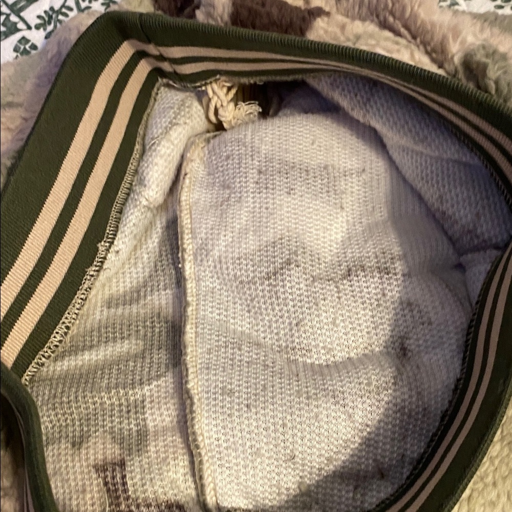 Camo Print Fleece Joggers with Striped Waistband, warm and soft. Thick fabric - Picture 6 of 7